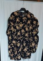 Shein blouse zwart goud geel met tailleband maat 4XL/48, Ophalen of Verzenden, Zo goed als nieuw, Maat 46/48 (XL) of groter, Zwart
