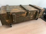 Vintage Houten leger kist met wielen, Huis en Inrichting, Woonaccessoires | Kisten, Ophalen, Gebruikt, 100 tot 150 cm, 50 tot 75 cm