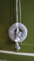 Deur krans schapenwol, gevilte wol, Blauwe Texelaar, Verzenden, Nieuw