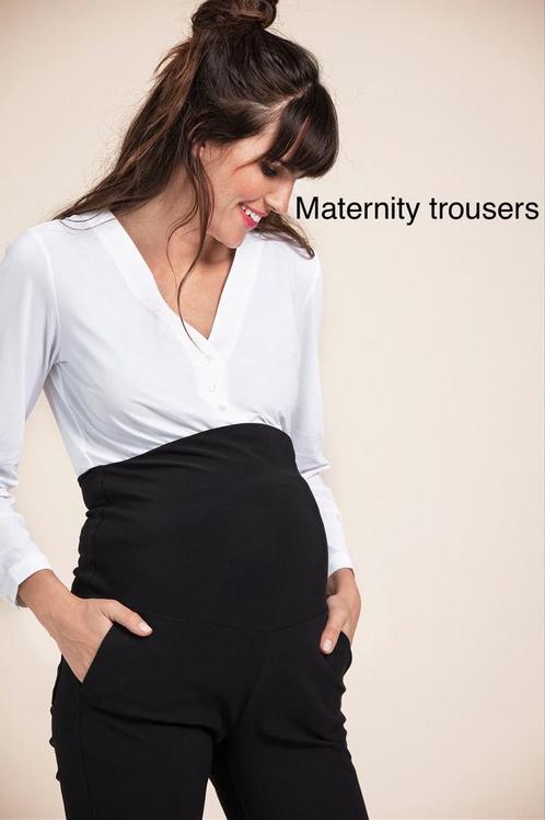 Studio Anneloes Maternity trouser zwart M, Kleding | Dames, Positiekleding, Zo goed als nieuw, Broek of Spijkerbroek, Maat 38/40 (M)