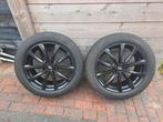 hyundai santa fe velgen met zomerbanden 19 inch mat zwart, Auto-onderdelen, Banden en Velgen, Gebruikt, Banden en Velgen, Personenwagen