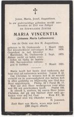 zr. Johanna M. Lathouwers 1849 St. Oedenrode + 1921, 72 jr, Verzenden, Bidprentje