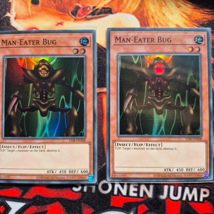 Man - Eater bug LOB-EN108 YU-GI-OH kaart, Hobby en Vrije tijd, Verzamelkaartspellen | Yu-gi-Oh!, Zo goed als nieuw, Ophalen of Verzenden