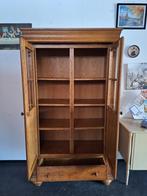 Ruime eiken buffetkast in goede staat, Huis en Inrichting, Kasten | Buffetkasten, Ophalen, Gebruikt, 100 tot 150 cm, Glas