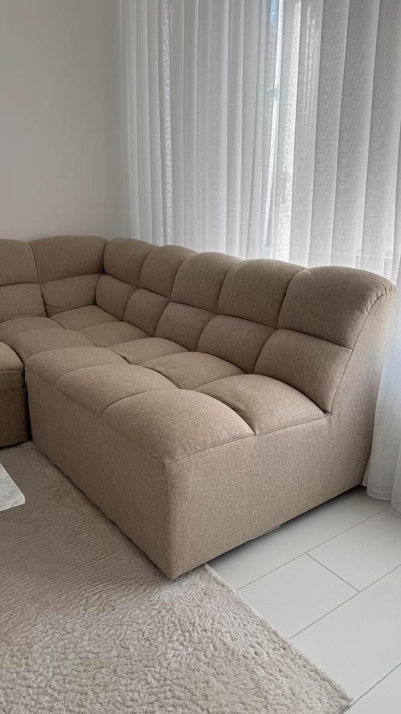 Woood pepper hoekbank, Huis en Inrichting, Banken | Sofa's en Chaises Longues, Zo goed als nieuw, Vierpersoons of meer, 150 cm of meer