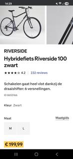 Riverside decathlon hybride fiets zgan, Fietsen en Brommers, Fietsen | Dames | Sportfietsen en Toerfietsen, Ophalen, Zo goed als nieuw