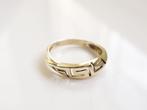 14 Karaat Gouden Meander Ring, Ophalen of Verzenden, Zo goed als nieuw, 17 tot 18, Dame