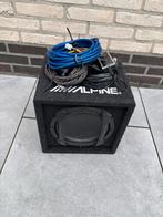 Alpine Actieve Subwoofer + Kabels, Auto diversen, Autospeakers, Ophalen of Verzenden, Gebruikt