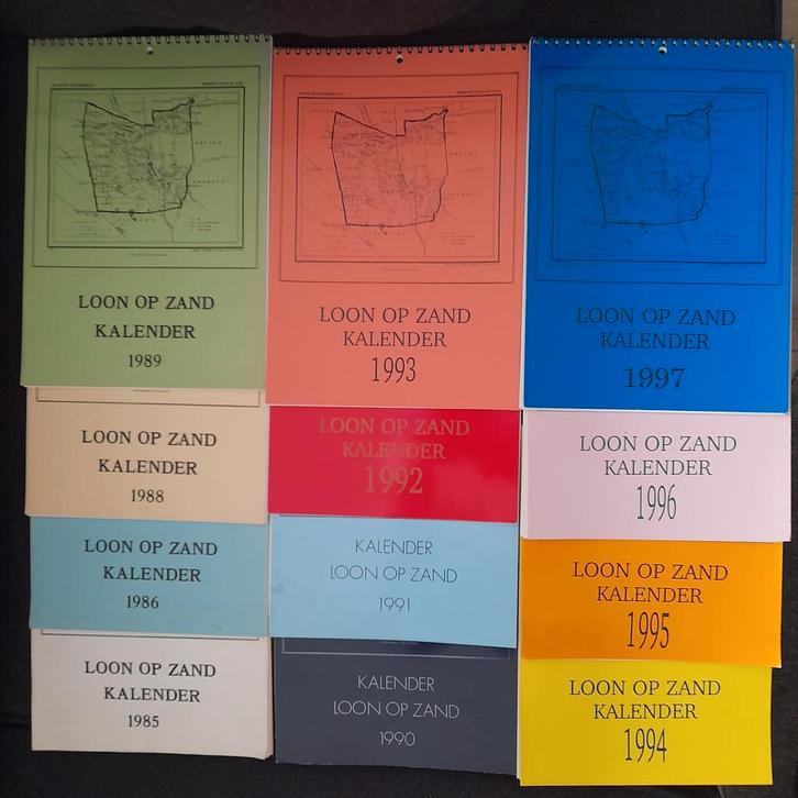 13 Historische kalenders Loon op Zand 1985 - 1999, Diversen, Kalenders, Zo goed als nieuw, Maandkalender, Ophalen of Verzenden