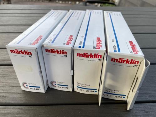 Marklin rechte c rails 24172 en 24188 set 2, Hobby en Vrije tijd, Modeltreinen | H0, Zo goed als nieuw, Rails, Wisselstroom, Märklin