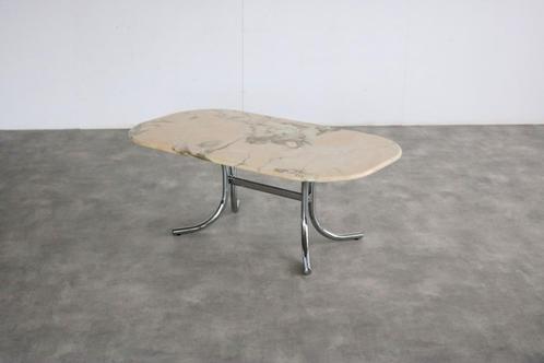 vintage salontafel | tafel | marmer | Zweden (2), Huis en Inrichting, Tafels | Salontafels, Gebruikt, Overige houtsoorten, Overige materialen