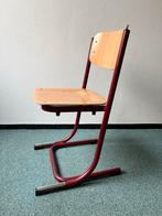 Vintage schoolstoel, Ophalen, Gebruikt, Eén, Rood