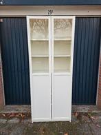 1 witte IKEA Billy boekenkast/legkast met 2 deuren en ramen, Ophalen, 200 cm of meer, 50 tot 100 cm, Glas
