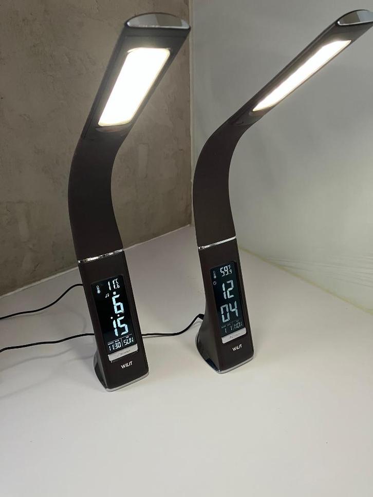 Twee Wilit lampen/klokken, Huis en Inrichting, Lampen | Tafellampen, Zo goed als nieuw, Minder dan 50 cm, Overige materialen, Ophalen of Verzenden