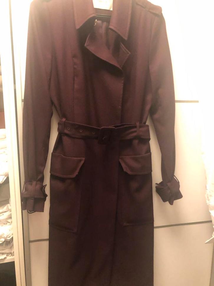 Gestuz trenchcoat maat 36/38, Kleding | Dames, Jassen | Zomer, Zo goed als nieuw, Maat 36 (S), Paars, Ophalen of Verzenden