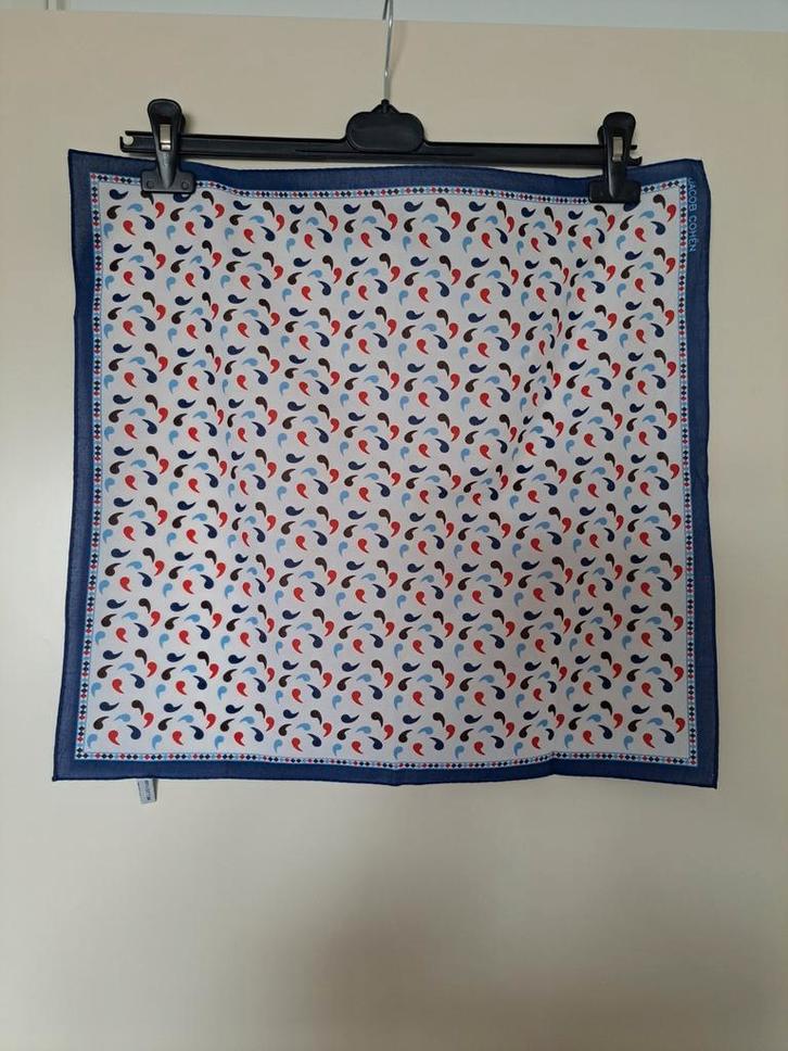 Pochette Jacob Cohën 50x50cm, Kleding | Heren, Stropdassen, Nieuw, Met patroon, Wit, Ophalen of Verzenden