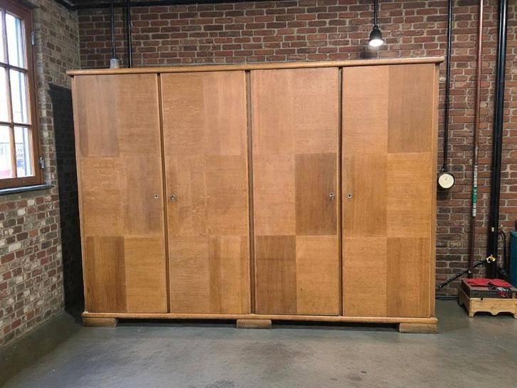 vintage XL houten kast/ leggerkast / buffetkast, Antiek en Kunst, Curiosa en Brocante, Ophalen