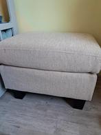 Beige Poef / Voetenbank, Ophalen, Hout, Zo goed als nieuw, Modern