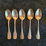 5 zwaar verzilverde Franse dessertlepels, Armand Frenais, Ophalen of Verzenden