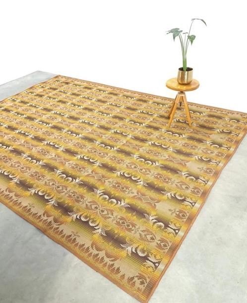 Groot Bruin, Okergeel, Beige, Gebroken wit Tapijt, Huis en Inrichting, Stoffering | Tapijten en Kleden, Gebruikt, 200 cm of meer