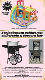 Springkussen/ popcorn kar/ suikerspin kar/ kinderfeestje, Ophalen of Verzenden, Zo goed als nieuw, Verjaardag