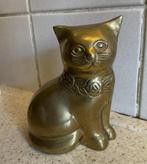 Koper Messing Poes kat Beeldje, Antiek en Kunst, Antiek | Koper en Brons, Ophalen of Verzenden