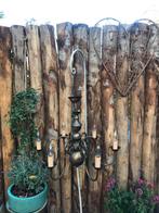 Kroonluchter bronskleurig 6 armig geeft mooi licht straling, Ophalen of Verzenden, Zo goed als nieuw