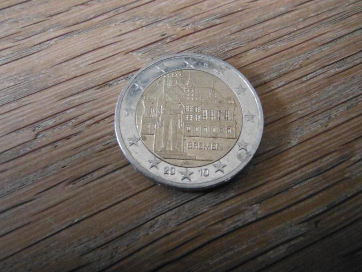 2 euro Bremen 2010, Postzegels en Munten, Munten | Europa | Euromunten, Losse munt, 2 euro, Duitsland, Verzenden