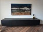 Zwevend TV Meubel Mat Zwart Fineer 240cm HO19, Huis en Inrichting, Gebruikt, Ophalen of Verzenden, 200 cm of meer, Minder dan 100 cm