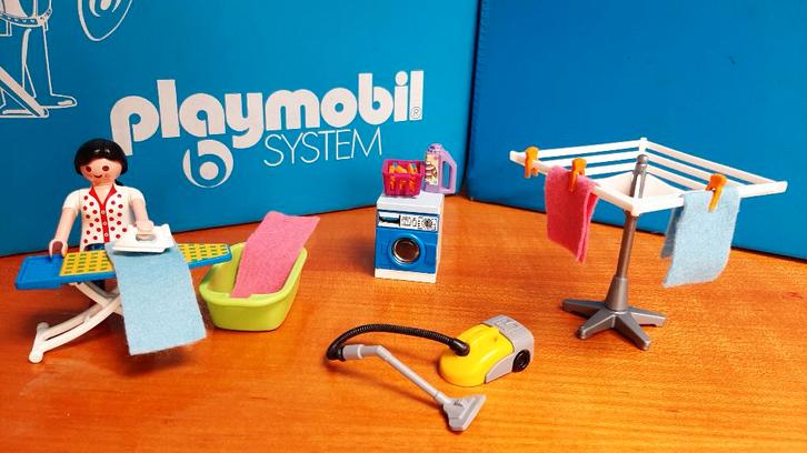 Huis huisinrichting 4288 wasruimte als nieuw, Kinderen en Baby's, Speelgoed | Playmobil, Zo goed als nieuw, Complete set, Ophalen of Verzenden