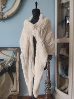 Vintage originele bont stola lapin rabbit konijn zeer groot, Wit, Maat 42/44 (L), Nieuw, Ophalen of Verzenden