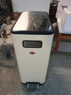 Wesco afvalemmer Duo, Gebruikt, Met pedaal, 50 tot 75 cm, Ophalen of Verzenden