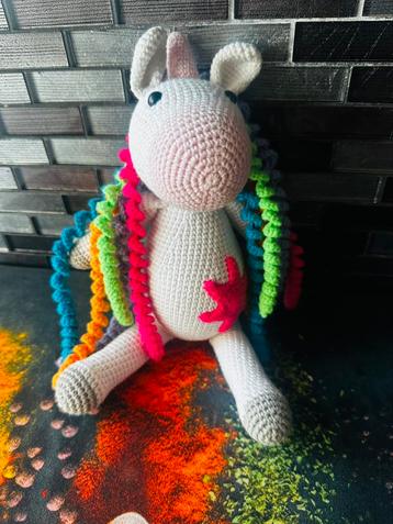 Gehaakte / amigurumi - eenhoorn beschikbaar voor biedingen