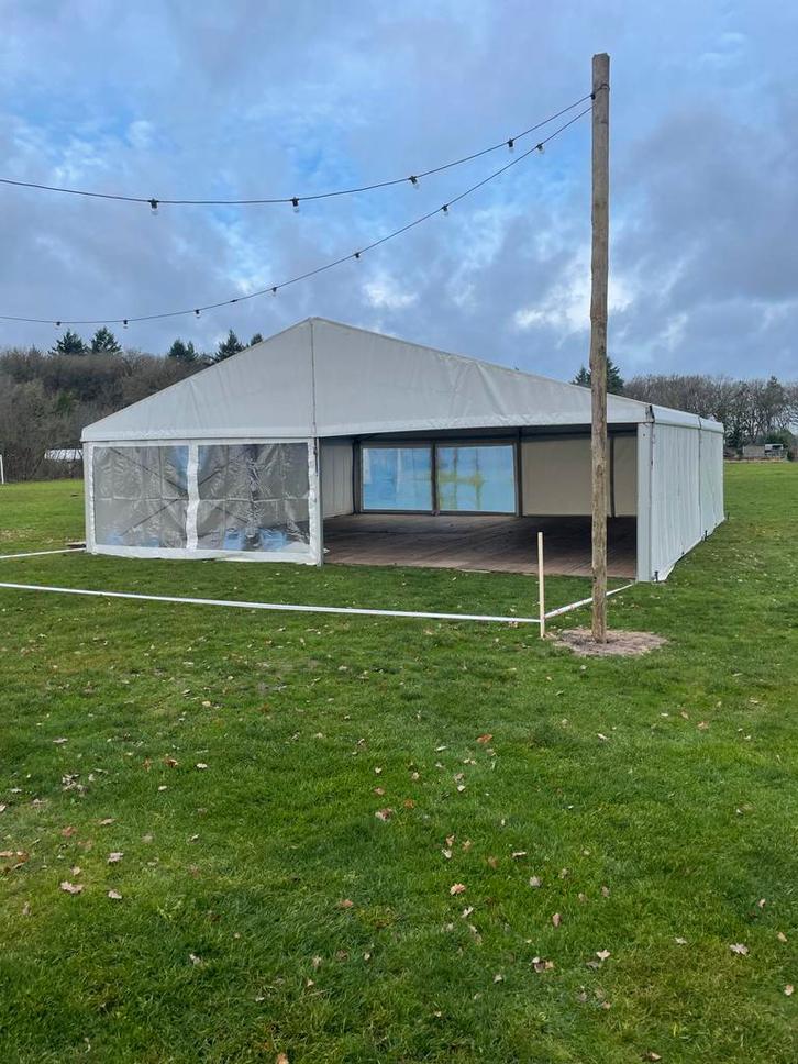 Aluhal en pagodetent te huur - 5-15m breed, tot 50m lang, Tuin en Terras, Partytenten, Nieuw, Pagodetent, 2 meter of meer, 8 meter of meer