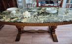 T.k. salontafel met marmer blad, Huis en Inrichting, Ophalen, Gebruikt, 50 tot 75 cm, 50 tot 100 cm