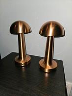 Tafellampen goud 2 stuks USB-C oplaadbaar, Huis en Inrichting, Lampen | Tafellampen, Ophalen of Verzenden, Zo goed als nieuw, Metaal