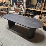 Ovale Eettafel Marysol 220 x 100cm, kleur Zwart van Nohr, Ophalen