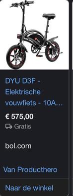 DYU ebike defect, Ophalen of Verzenden, Zo goed als nieuw