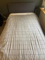 Boxspring antracietgrijs, Huis en Inrichting, Ophalen, Twijfelaar, 120 cm, Stof