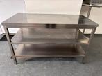 RVS werktafel 150cm, Ophalen, Gebruikt, 120 tot 170 cm