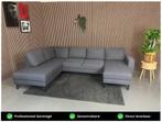 GRATIS LEVERING U-Bank Antraciet 300x205x150 REFURBISHED, Hoekbank, 300 cm of meer, Ophalen of Verzenden, Zo goed als nieuw