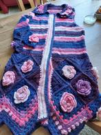 Rozen grannyvest met garen van de Zeeman, Hobby en Vrije tijd, Ophalen of Verzenden, Zo goed als nieuw, Breien of Haken, Wol of Garen