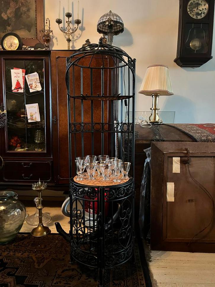 Vintage Drank Kast met Glazen, Antiek en Kunst, Antiek | Meubels | Kasten, Ophalen