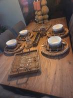 Riviera maison 4 pers. Tafelset rm 17 delig rotan, Ophalen, Rond, Hout