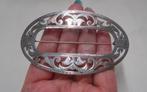 Antieke grote zilveren Engelse broche uit 1897 nr.825, Sieraden, Tassen en Uiterlijk, Antieke sieraden, Verzenden, Zilver, Broche