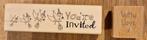 Wooden Stamps - You're Invited + With Love, Ophalen of Verzenden, Nieuw, Houten stempel