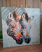 Schilderij 2 zebra's, Ophalen, Zo goed als nieuw