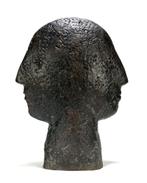 Bronzen sculptuur "der Januskopf" door Bernd Altenstein, 20e, Ophalen of Verzenden