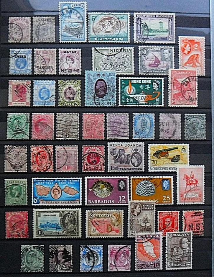 Britse koloniën - 48 zegels o.a. Hongkong Ceylon India etc, Postzegels en Munten, Postzegels | Azië, Gestempeld, Ophalen of Verzenden
