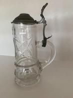 Vintage geslepen glazen bierpul West-Duitsland, Ophalen of Verzenden